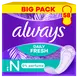Always Inlegkruisjes Daily Fresh 0% Perfume Normal Big Pack 58 stuks