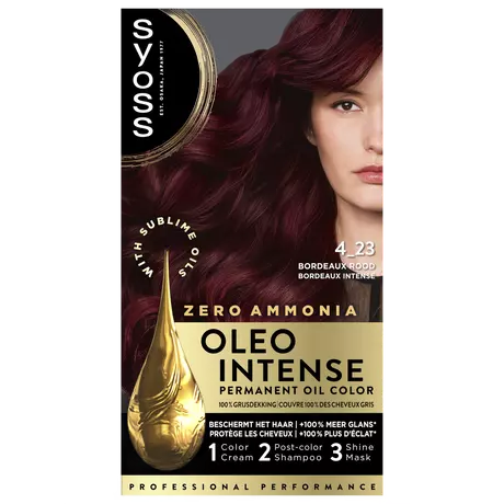 Syoss Oleo Intense Permanente Haarkleuring 4-23 Bordeaux Rood/Bordeaux Intense