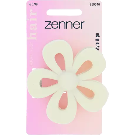 Zenner Haarklem Bloem Mat Wit