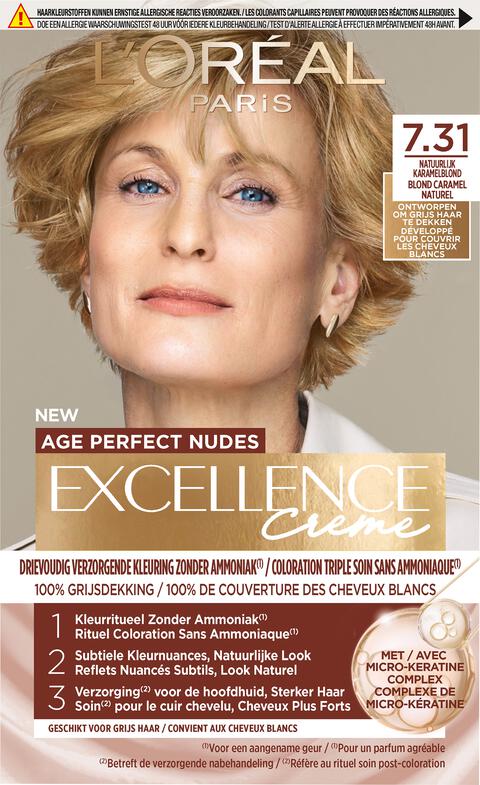 L'Oréal Paris Excellence Crème Age Perfect Nudes 7.31 Karamelblond