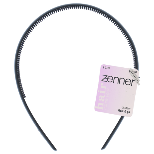 Zenner Diadeem�Small 1mm�Zwart