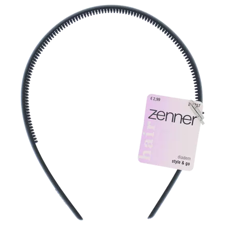 Zenner Diadeem�Small 1mm�Zwart