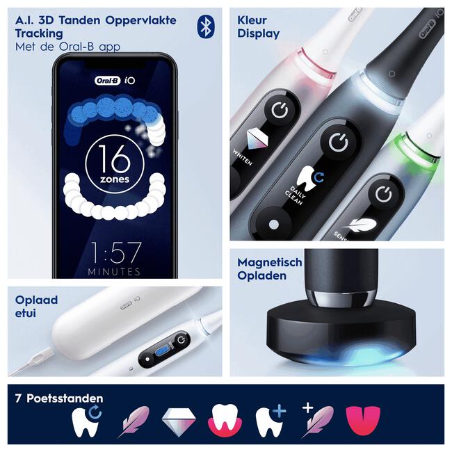 Oral-B iO 8S Wit Elektrische Tandenborstel By Braun