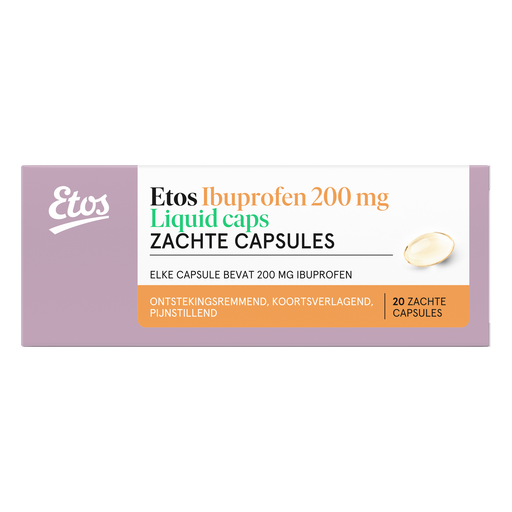 Etos Ibuprofen 200 MG Liquid Capsules 20 stuks
