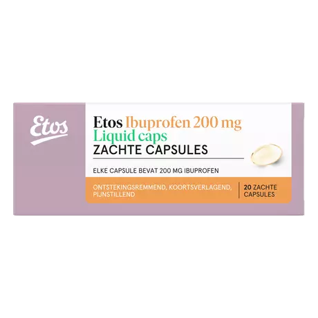 Etos Ibuprofen 200 MG Liquid Capsules 20 stuks