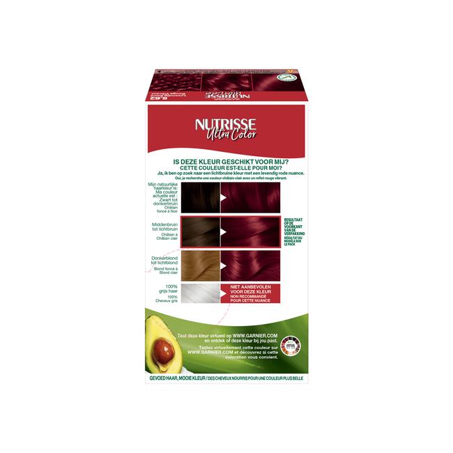 Garnier Nutrisse Crème Permanente Haarverf 5.62 Levendig Rood