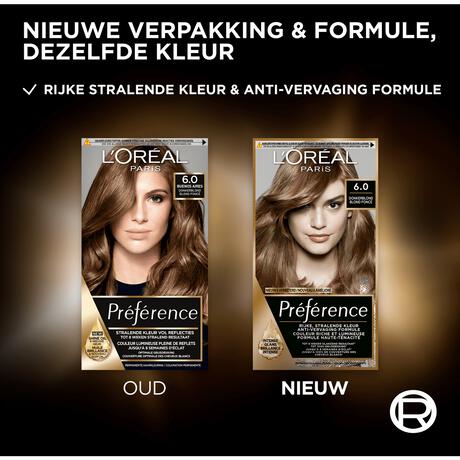 L'Oréal Paris Préférence Permanente Haarverf 6.0 Buenos Aires Donkerblond