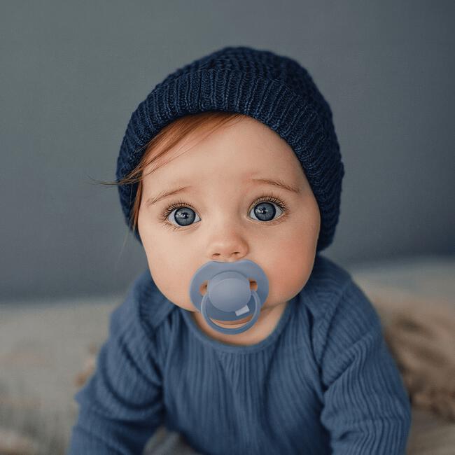 Difrax LOVI Prime fopspeen 6-18 M Baby Blue/Blue