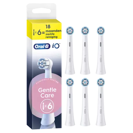 Oral-B iO Gentle Care Opzetborstels Wit 6 Stuks