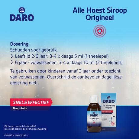 Daro Alle Hoest Siroop 150 ML