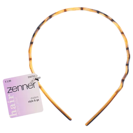 Zenner Diadeem Zigzag 3CM Bruin