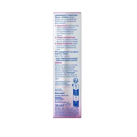 NIVEA Luminous630 Skin Glow Instant Glow Serum 30 ML