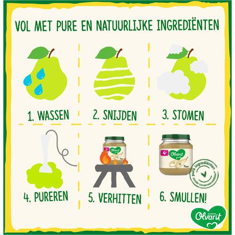 Olvarit Potje Banaan Fruithapje 4+ maanden 125 GR