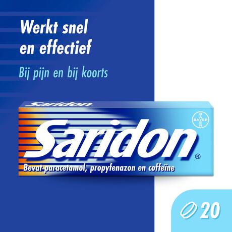 Saridon snel bij stevige hoofdpijn 20 tabletten