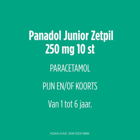 Panadol Junior Zetpillen 250 MG Paracetamol van 1 tot 6 jaar 10 stuks