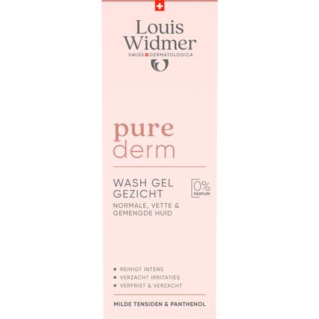 Louis Widmer Purederm Wash Gel Gezicht Zonder Parfum 125 ML