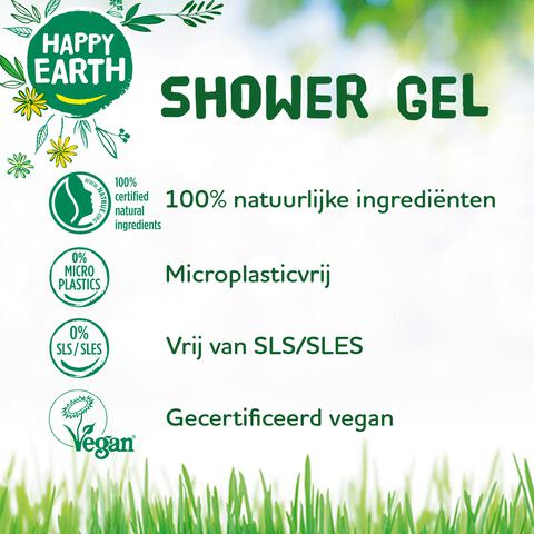Happy Earth 100% Natuurlijke Bergamot Cedarwood Douchegel 300 ML