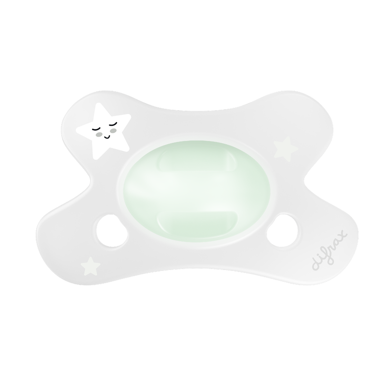 Difrax Fopspeen Natural 0-6M Glow In The Dark