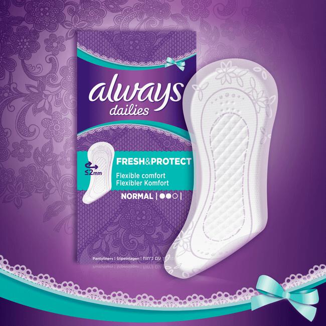 Always Daily Fresh Inlegkruisjes Normal 58 Stuks
