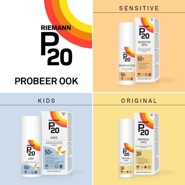P20 Sensitive Face Zonnebrandcrème SPF50+