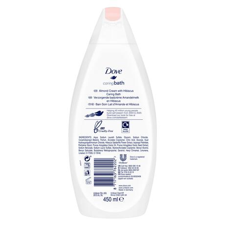 Dove Caring Bath Amandelmelk & Hibiscus Badcrème 450 ml