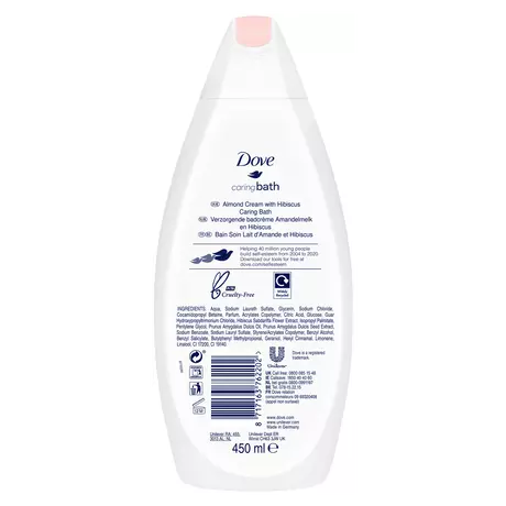 Dove Caring Bath Amandelmelk & Hibiscus Badcrème 450 ML