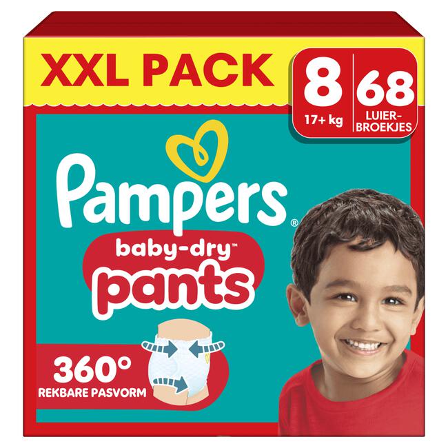 Pampers Baby Dry Pants XXL Pack Luierbroekjes Maat 8 19+ KG 68 Stuks