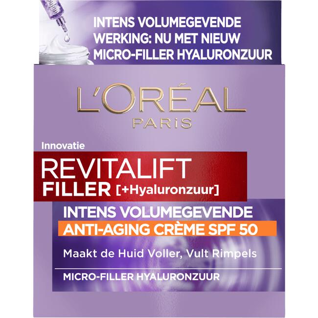 avontuur Namaak Uitstekend L'Oréal Paris Revitalift Filler Anti-Aging Dagcrème SPF50 50 ML 50 ML | Etos