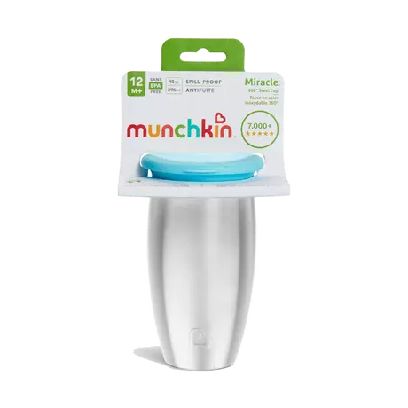 Munckin Drinkbeker Miracle Sippy Cup Roestvrij Staal Blauw 296 ML
