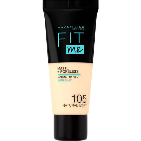 Maybelline New York Fit Me Matte+Poreless Foundation 105 Natural Ivory 30 ML