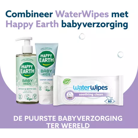 WaterWipes Soothing Clean Billendoekjes 48 stuks