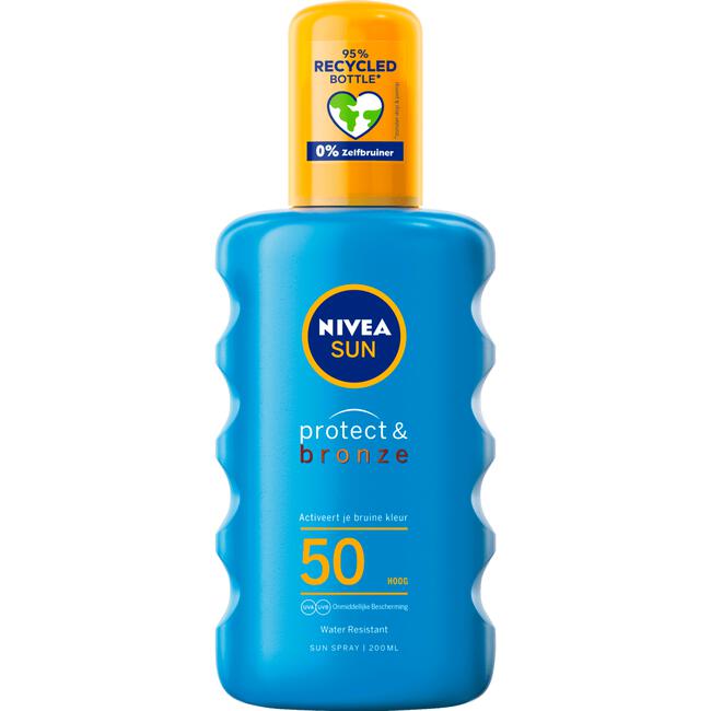 NIVEA SUN Zonnebrand Protect & Bronze Zonnespray SPF 50 200 ML