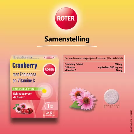Roter Cranberry Bruistabletten 20 stuks