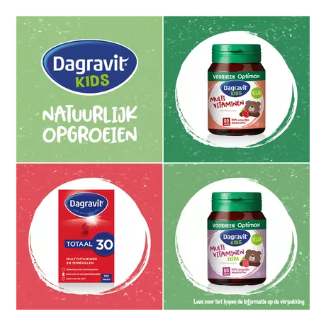 Dagravit Natural Kids Multi Framboos Kauwtabletten 60 stuks