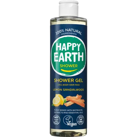 Happy Earth 100% natuurlijke Lemon Sandalwood Douchegel 300 ML