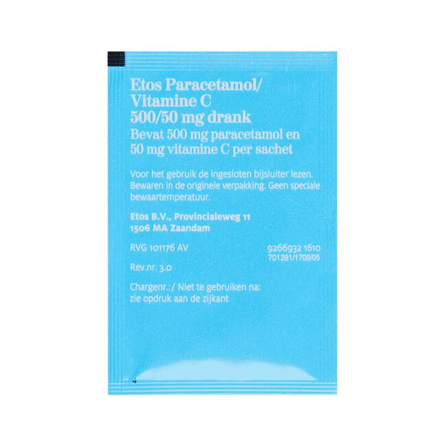 Etos Paracetamol/Vitamine C 500/50 mg Drank
