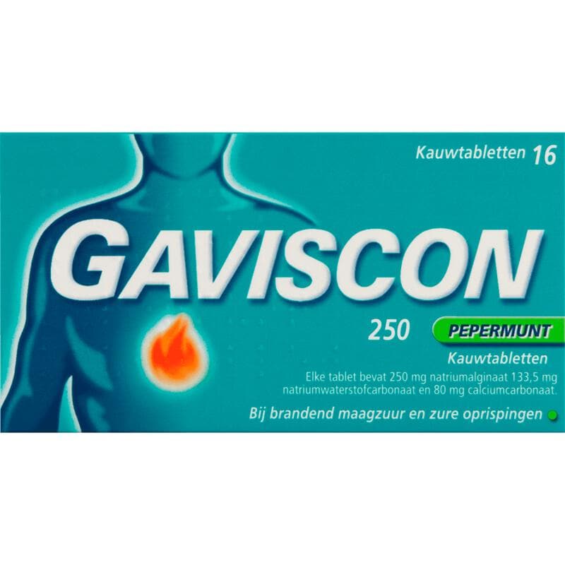 Gaviscon Kauwtabletten Pepermunt Maagzuurremmers 16 stuks