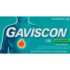 Gaviscon Kauwtabletten Pepermunt Maagzuurremmers 16 Stuks