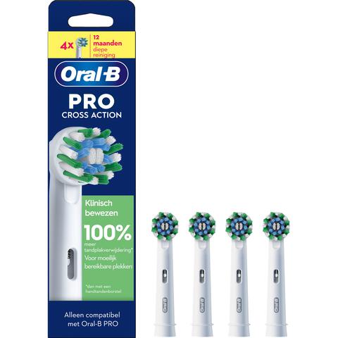 Oral-B Cross Action Opzetborstels Wit 4 Stuks