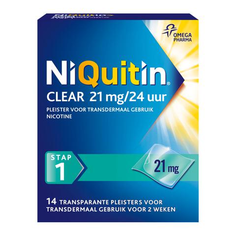 NiQuitin Clear Pleisters 21 mg Stoppen met roken