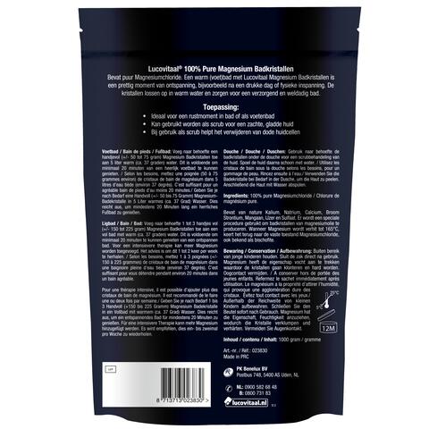 Lucovitaal 100% pure Magnesium Badkristallen 1000 Gram