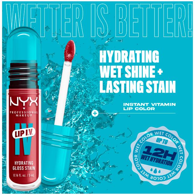 NYX Professional Makeup Lip IV Hydraterende Lipgloss Drippin in Rose