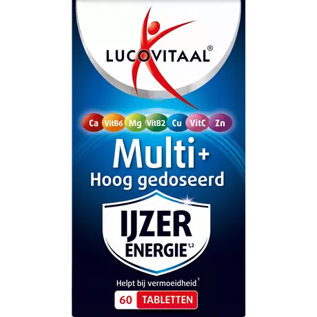 Lucovitaal Multi+ IJzer Energie Hoog Gedoseerd Tabletten 60 stuks