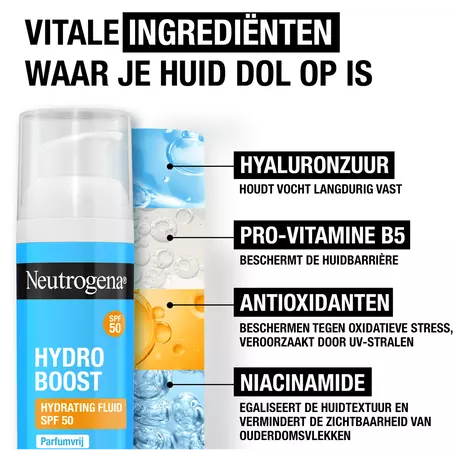 Neutrogena Hydro Boost Hydrating Fluid Dagcrème SPF50 Alle Huidtypen 50 ML