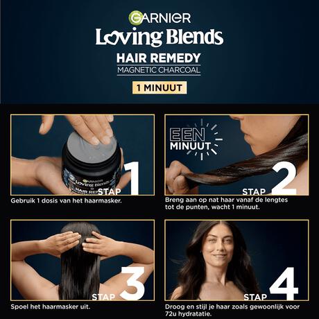 Garnier Loving Blends Charcoal Haarmasker 340 ML