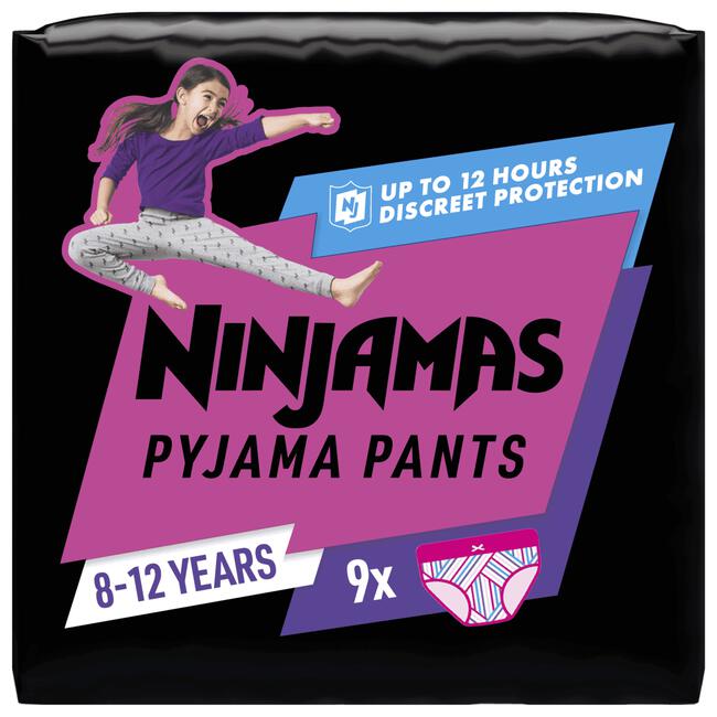 Ninjamas Pants Luierbroekjes Meisje Maat 8 8-12 Jaar 9 Stuks