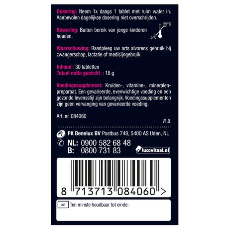 Lucovitaal Libido Support Vrouw Tabletten 30 stuks&nbsp;
