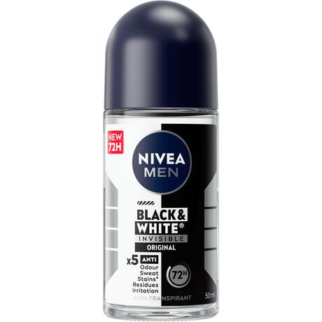 NIVEA MEN Black & White Invisible Original Deodorant Roller 50 ML