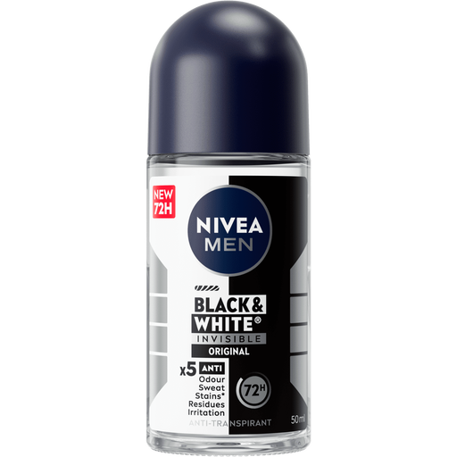 NIVEA MEN Black & White Invisible Original Deodorant Roller 50 ML