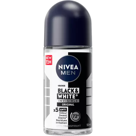 NIVEA MEN Black & White Invisible Original Deodorant Roller 50 ML